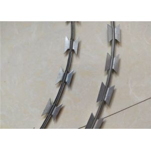 Quality Mesh Concertina Barbed Wire For Razor Blade Fencing , Galvanized Barbed Wire for sale