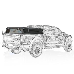 Waterproof Hardtop Canopy Ford F150 Bed Cover No Drilling Installation