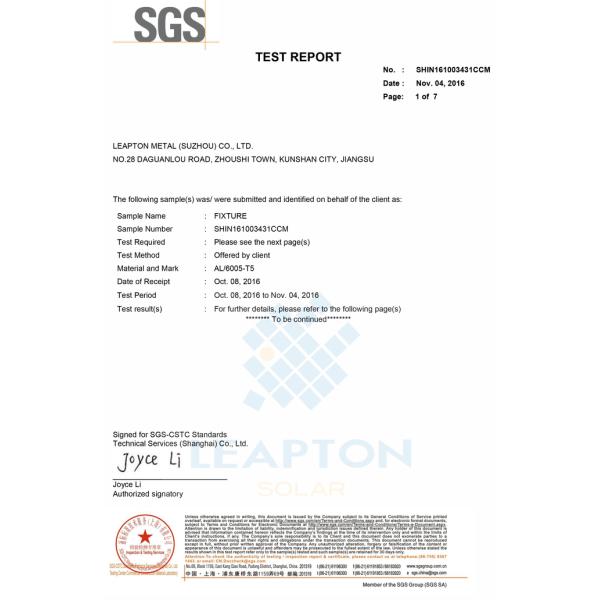 Flat Cement Aluminum Solar Panel Mounting System 45 Degree Ground MGAS-II