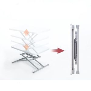 Wooden Middle Minimalistic Coffee Table Sitting Room Manual Height Adjustable