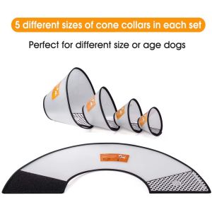 Muti Size Pet Elizabethan Collar Circle Plastic Dog Cone Collar Protective