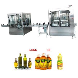 Stainless Steel Edible Oil Filling Line , China Sauce Bottling Equipment