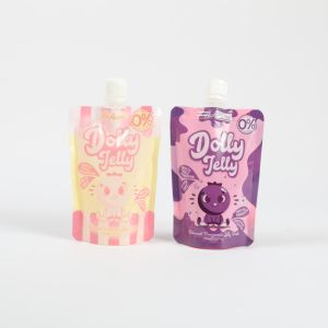 Custom Plastic Refill Bags Cosmetic Stand Up Spout Pouch Facial Cream Packaging