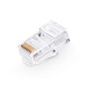 Gold-plated Ethernet FTP UTP RJ45 Plug 8 Pin Shielded Connector Networking