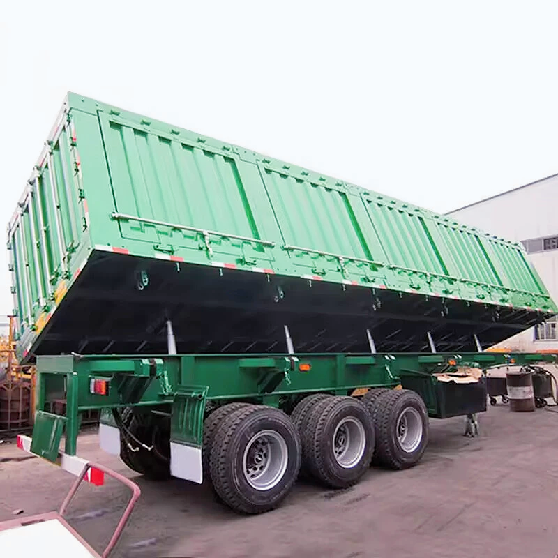 3-Axles Tipping Coal Mine Transportation Semi Trailer