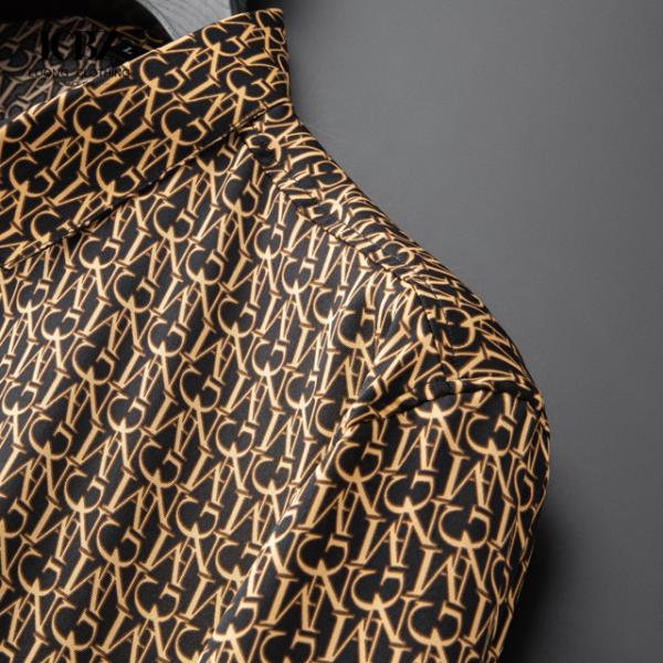 Full Sleeve Mens Designer Fashion Casual Long Sleeve Shirt Fabric Printing for Adults