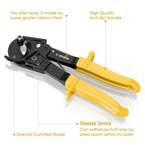 Ergonomic Practical Electrical Ratchet Cutters , Heavy Duty Cable Cutter 240mm
