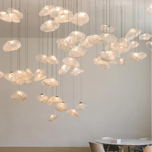Design Smoky Grey Glass Pendant Light Art Restaurant Living Room 73 Random Pendant Light(WH-GP-150)