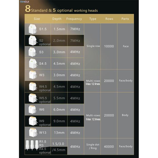Face Lifting Hifu Beauty Machine AC110V 10000 Shots Enhance Skin Elasticity
