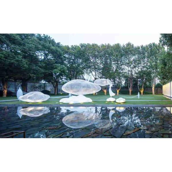 Buy Contemporary Abstract 316L Stainless Steel Metal Yard Ornaments at wholesale prices