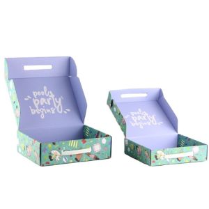 Ecofriendly Recycled Cardboard Mailer Boxes Briefcase With Handle Ribbon Custom