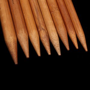 Two Heads Carbonized Bamboo Circular Knitting Needles 60cm Length Transparent
