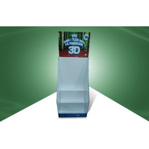 Three - tier Cardboard Dump Bin Display Eco-friendly for 3D Poster