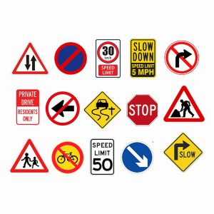 Square Road Safety Pedestrian Crossing Symbol Reflective Traffic Signs