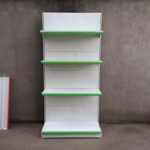 Factory custom color size milk white flat back board grocery store shelf