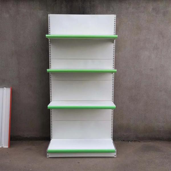 Factory custom color size milk white flat back board grocery store shelf