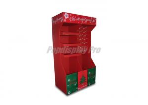 Quality Cardboard Half Size Pallet Display Stands Red Cardboard Greeting Card Display Stand for sale