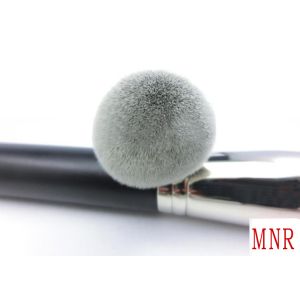 Synthetic Bronzer Makeup Brush Sliver Ferrule Grey And Black Hair