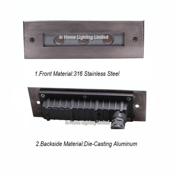 Super Brightness LED Underground Light With Pressure-Resistent Stainless Steel Front Cover 3 W