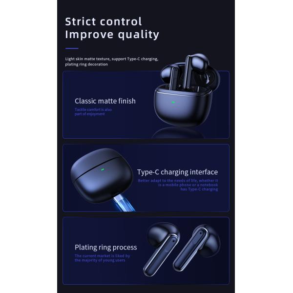 Mini Headset for Phone Calling and Music Newest Two Mic ENC True Wireless Earphones