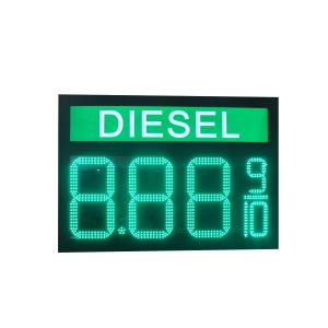 Quality Iron Casing Fuel Station Pylon Sign Gas Display with 7 Segment LED Board and LED Light for sale