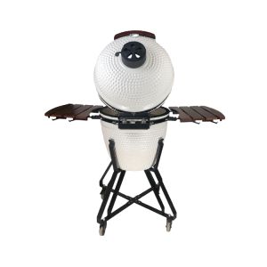 KIMSTONE 21 Inch Kamado Grill Rotisserie Smokeless Charcoal BBQ Grill Lava Rock