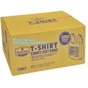 Compostable plastic vest handle bag shopping t-shirt bag, Biodegradable