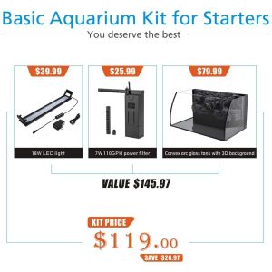 LED 8 Gallon Hygger Aquarium Fish Tank