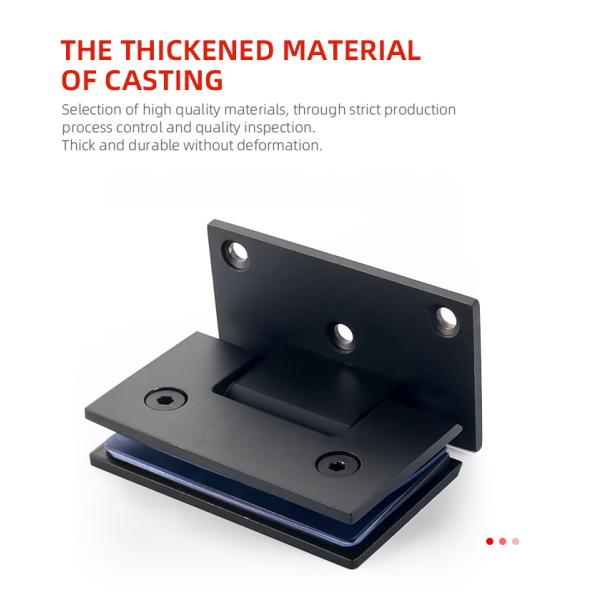 Bathroom Stainless Steel Glass Door Clip Hinge for 5-8mm Fixed Glass in Shower Room