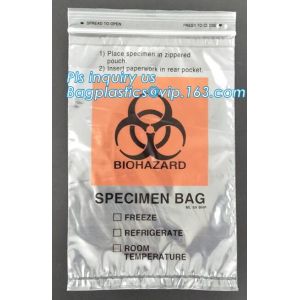 Biodegradable Biohazard Specimen Bag, Biohazard Specimen Transport Bag, Medical