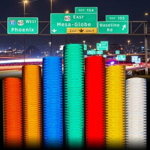 Self Adhesive EGP Conspicuity Retro Reflective Sheeting Roll Micro Prismatic