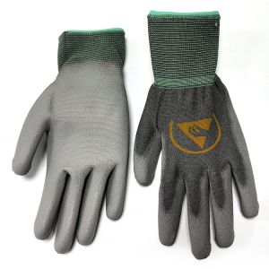Ergonomic Anti Slip ESD Antistatic PU Palm Fit Gloves