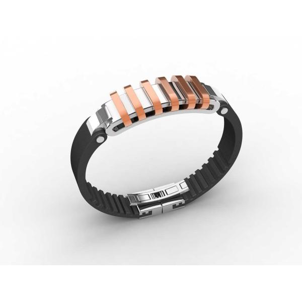 Top Quality Europe Fashion Stainless Steel Genuine Leather Silicone Bangle