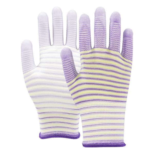 Buy NBW-PT303 Zebra Pattern PU Palm Gloves 13 Gauge Protection at wholesale prices