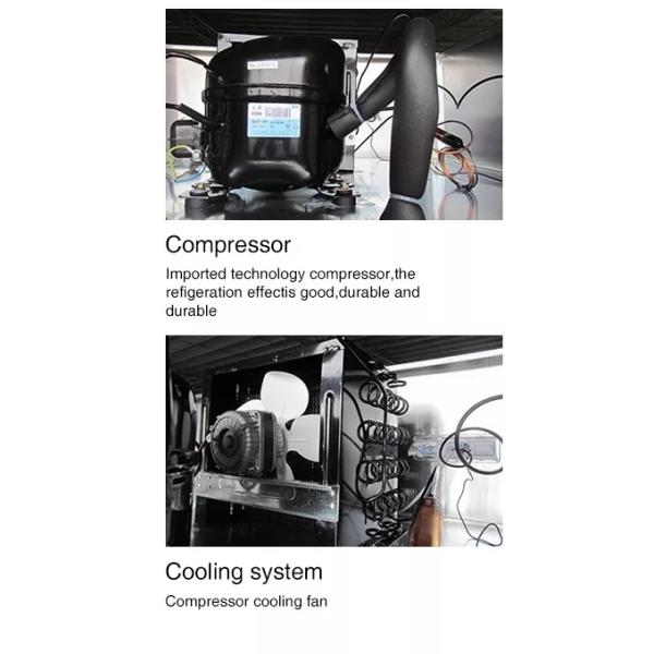 Stainless steel commercial refrigerator workbench in the back kitchen of hotel restaurant 10