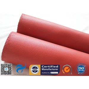 1010gsm Abrasion Resistant Red Silicone Coated Fiberglass Fabric 1mm Thickness