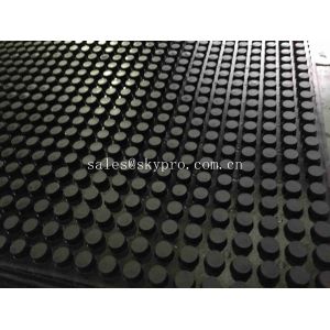 Front And Grooved Back Cow Rubber Mats , Non Slip Rubber Matting With 3-5MPa