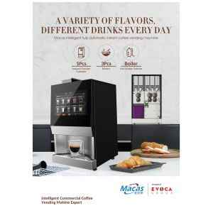 220VAC Fully Automatic Instant Coffee Vending Machine MDB Protocol