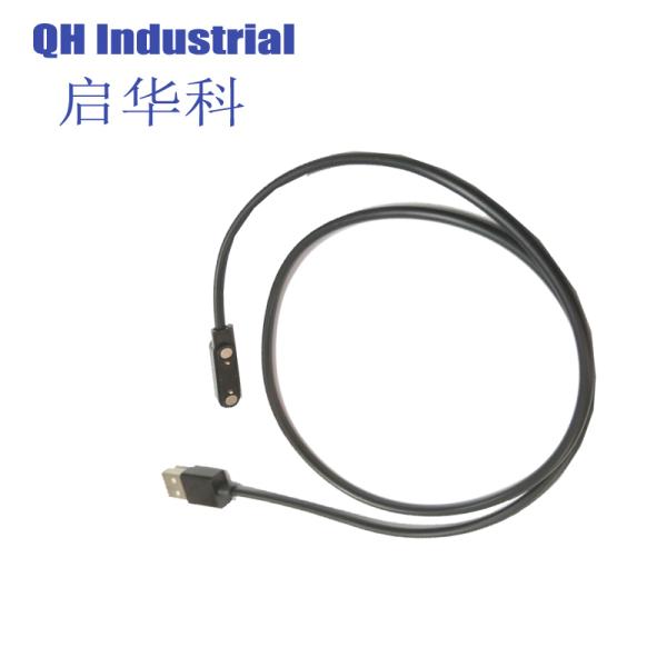 2Pin 10.2 mm Pitch Salt Spray 48H Mobile 90 Degree Bend Pogo Pin Flat Pogo Pin Magnetic Pogo Pin Charger 