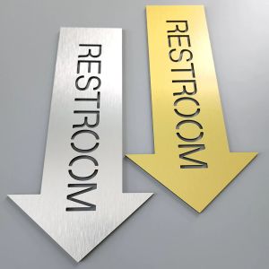 Building Office Washroom Restroom Arrow Sign Rustproof Waterproof