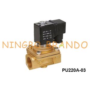 PU220A-03 Shako Type 2 Way NC Brass Solenoid Valve 3/8'' 24VDC