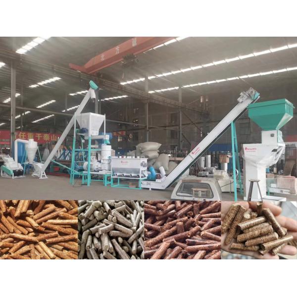 500-1000kg/H Wood Pellet Production Line / Biomass Pellet Production Line 87KW