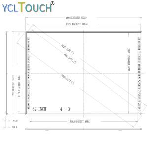 Aluminum Frame Interactive Electronic Whiteboard 20 Points 82 Inch