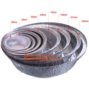 disposable aluminium foil bowl food containers, Disposable Round Aluminum Foil