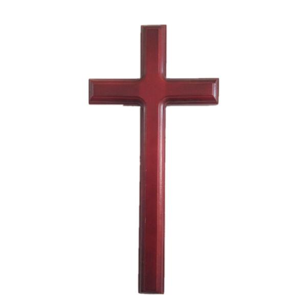 Buy Dark Red Color Olive Wooden Cross Door Hanger For Crafts , Eco - Friendly at wholesale prices