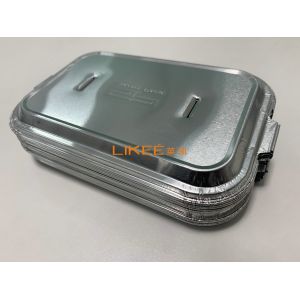 Silver Color Rectangular 8389 Aluminum Foil Lid Food Tray Lids