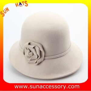 Vintage hot sale mid brim hats wholesale for ladies,100% Australia wool felt