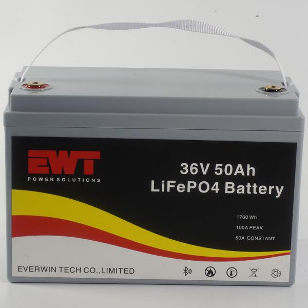 36V 50AH LiFePO4 Battery Pack Mobile Recreational Vehicle Power Supply for