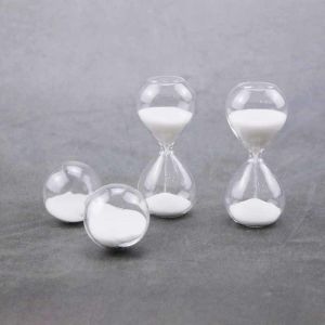 White Mini Hourglass Sand Timer 1 Minutes Shower Timer Hourglass