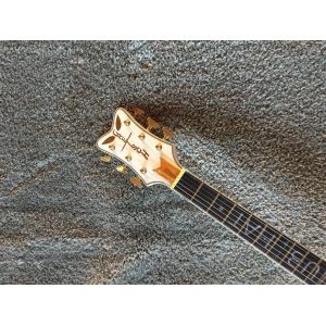 Custom Inlay Design White Gretsc Falcon 6120 Semi Hollow Jazz Electric Guitar